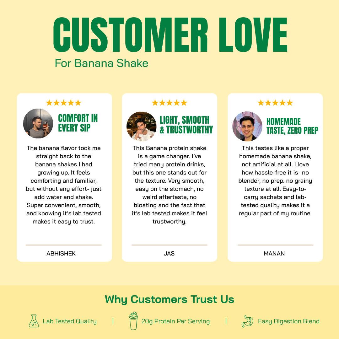 Protein Sachet - Banana Flavour (Each 50g ) | As Seen on Shark Tank