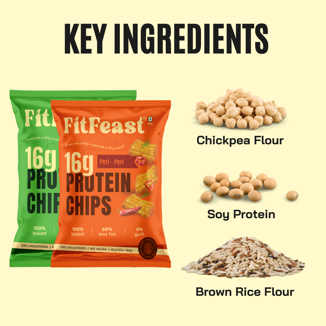 Protein Chips Assorted 240g (Pack of 4)