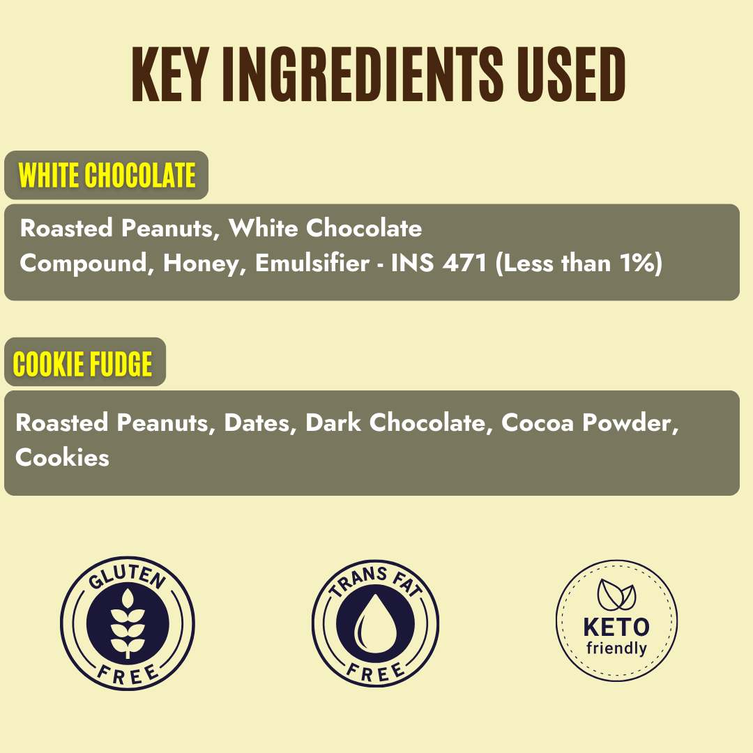 White Chocolate & Cookie Fudge Peanut Butter (150g Each)