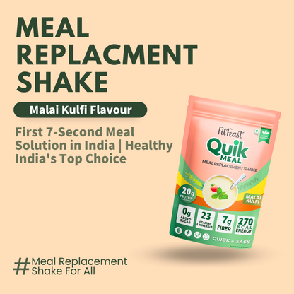 Quik Meal, 750g, Malai Kulfi (20g Protein per serving with 23 Vitamins & Minerals)