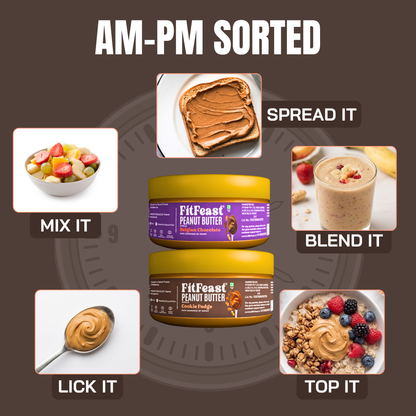 Belgian Chocolate & Cookie Fudge Peanut Butter (140g Each)