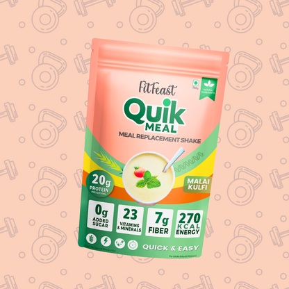 Quik Meal, 750g, Malai Kulfi (20g Protein per serving with 23 Vitamins & Minerals)