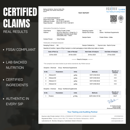 Protein Sachet - Coffee Flavour (Each 50g ) | As Seen on Shark Tank