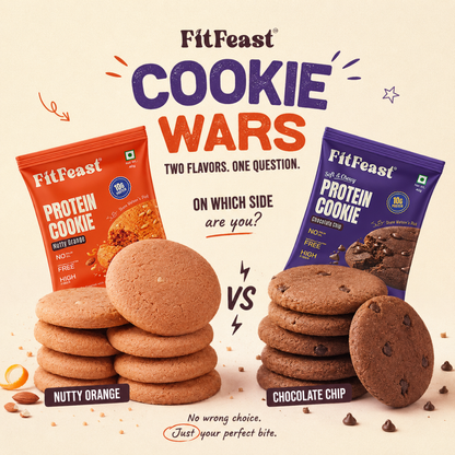 Protein Cookies Nutty Orange Pack of 3 (Each 40g)