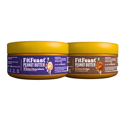 White Chocolate & Cookie Fudge Peanut Butter (140g Each)