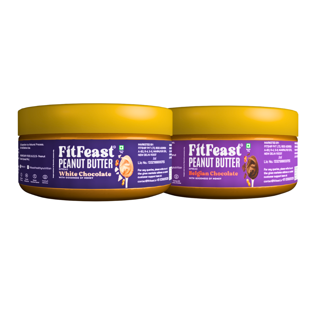 White Chocolate & Belgian Chocolate Peanut Butter (140g Each)