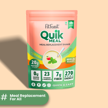 Quik Meal, 750g, Malai Kulfi (20g Protein per serving with 23 Vitamins & Minerals)