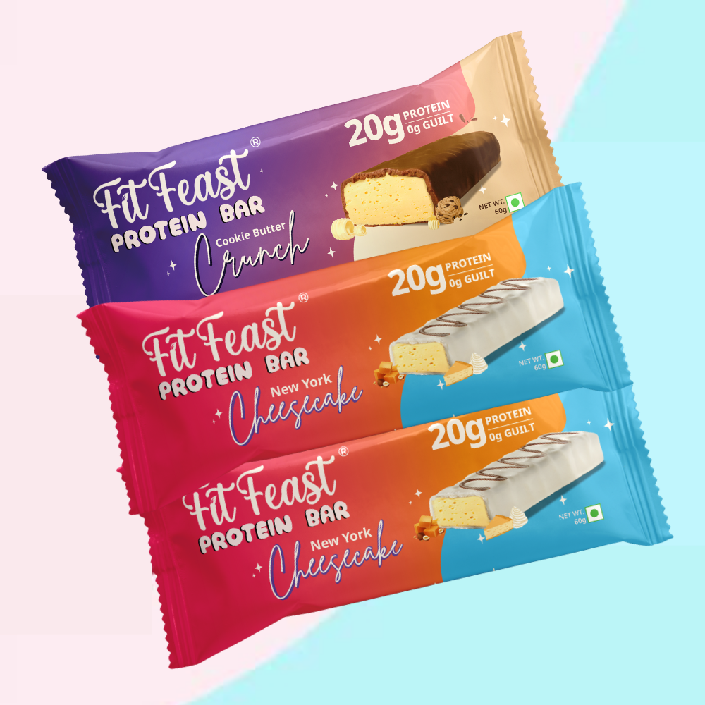 Protein Bars 180g (Pack of 3 - Two Cheesecake, One Cookie Butter)