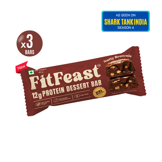 Dessert Protein Bars – Nutty Brownie (Pack of 3)