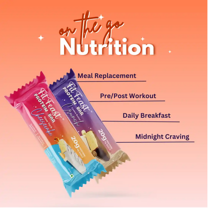 Protein Bars 180g (Pack of 3 - Two Cookie Butter, One Cheesecake)