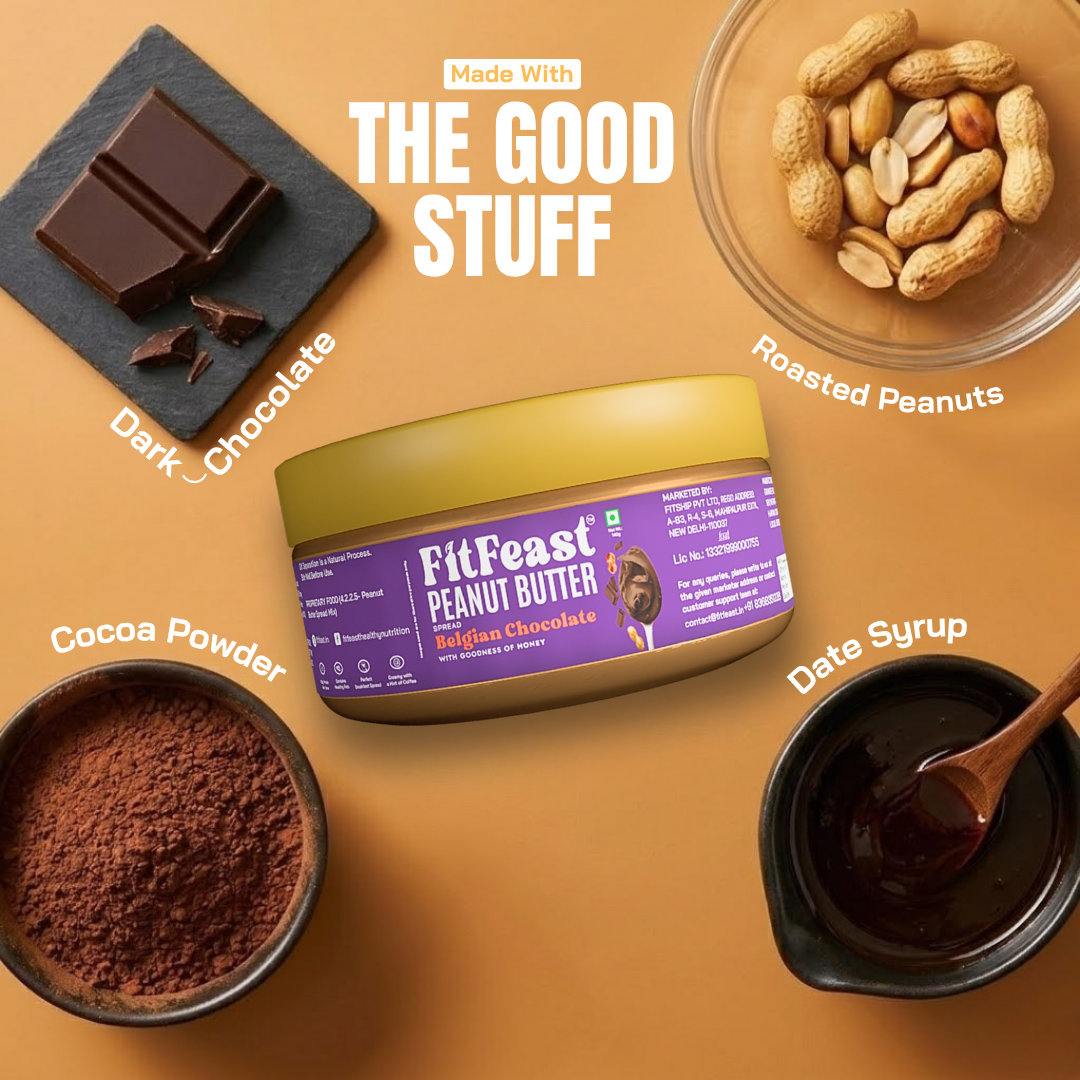 White Chocolate & Belgian Chocolate Peanut Butter (140g Each)