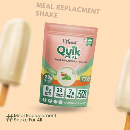 Quik Meal, 750g, Malai Kulfi (20g Protein per serving with 23 Vitamins & Minerals)