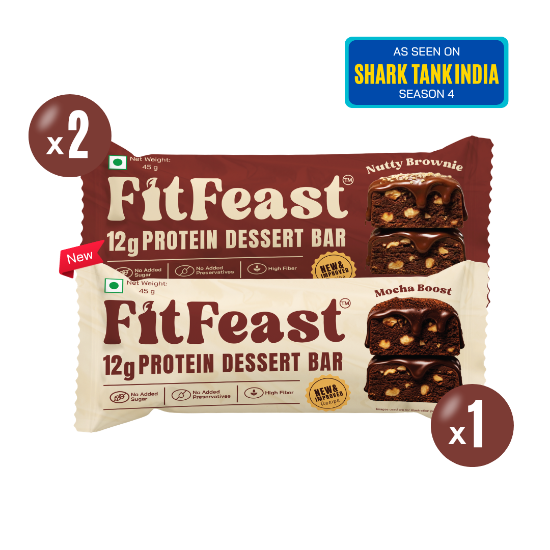 Dessert Protein Bars: 2 Nutty Bar, 1 Mocha Boost (50g Each)