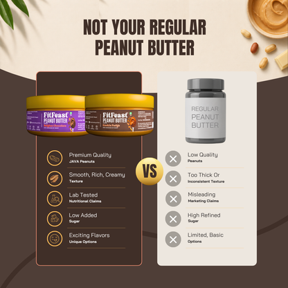 Belgian Chocolate & Cookie Fudge Peanut Butter (140g Each)