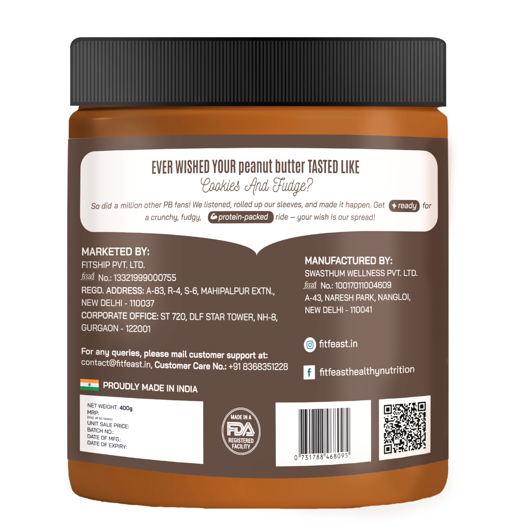 Cookie Fudge Peanut Butter 400g | As Seen on Shark Tank