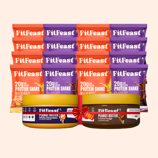 Taste the Variety – 16 Assorted Sachets + 2 Peanut Butter (White Chocolate+Cookie Fudge)