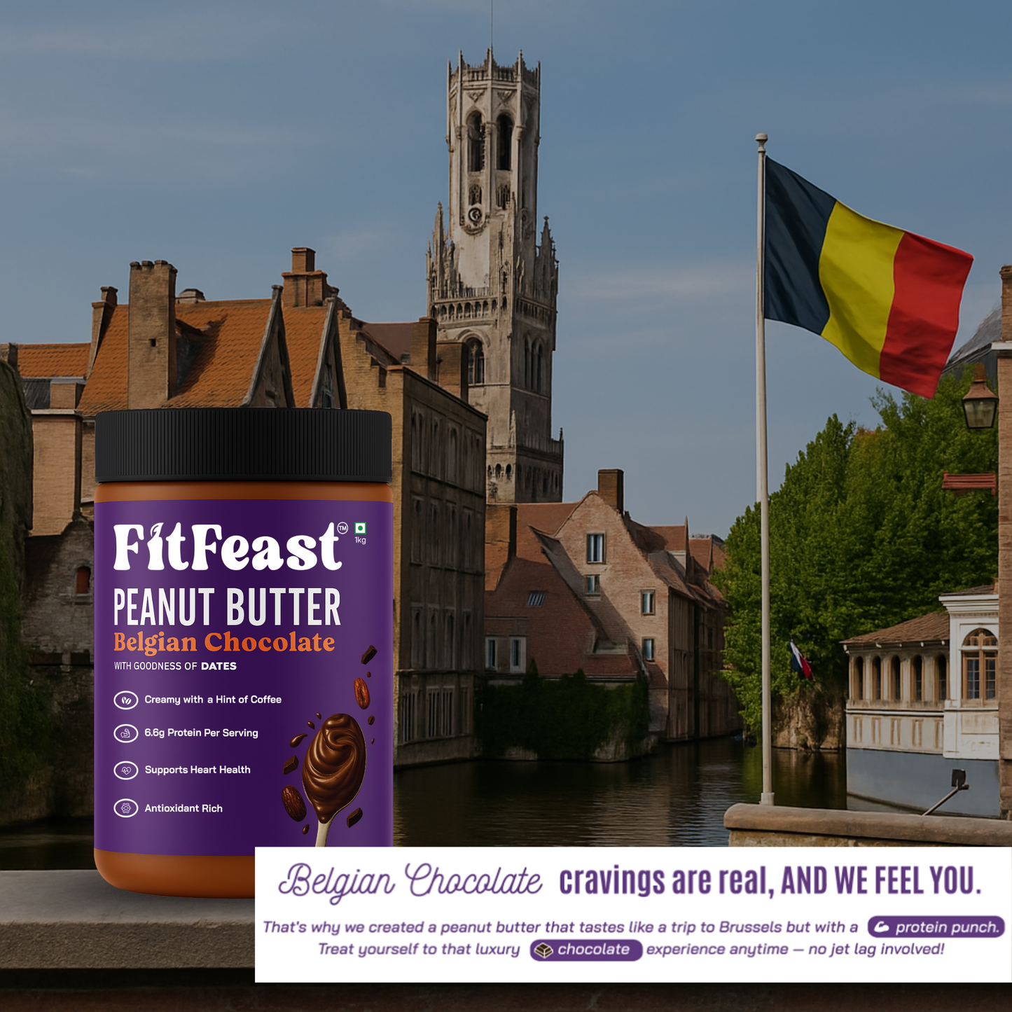 Belgian Chocolate Peanut Butter 1kg