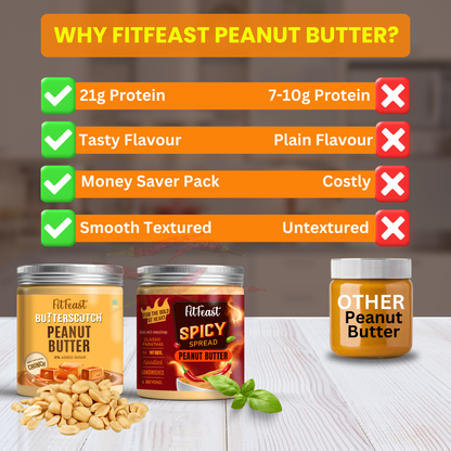 Butterscotch & Spicy Spread Peanut Butter Combo