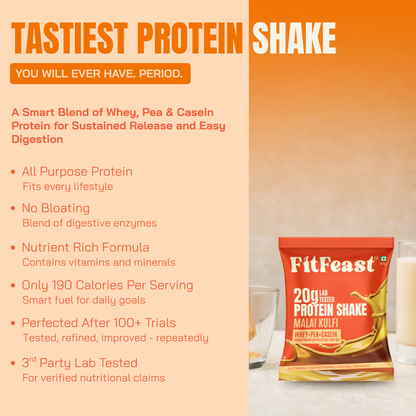 Protein Sachet - Malai Kulfi Flavour (Each 50g ) | As Seen on Shark Tank