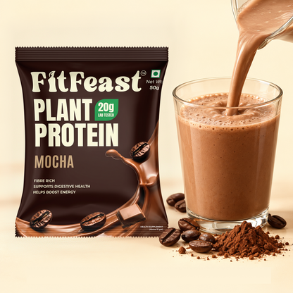Plant Protein Sachets | Mocha, 20g Protein | Fibre-Rich