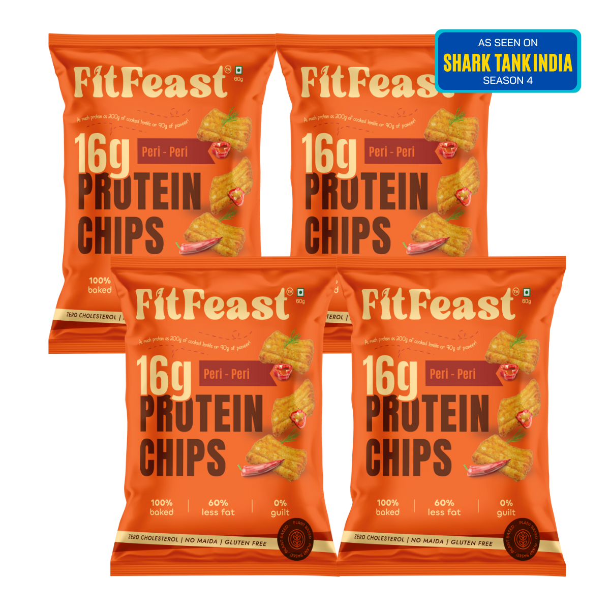 Protein Chips Peri Peri (Pack of 4)
