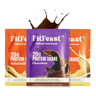 Protein Sachet : 2 x Malai Kulfi, 1 x Chocolate