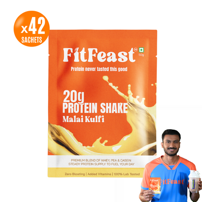 Protein Sachet - Malai Kulfi Flavour (Each 50g ) | As Seen on Shark Tank