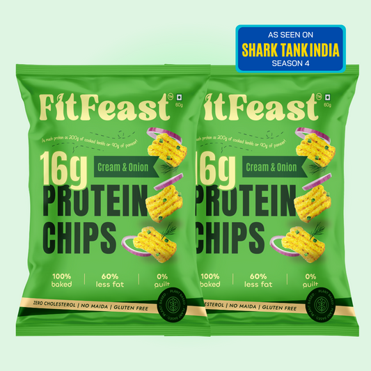 Protein Chips Cream & Onion | As Seen on Shark Tank (Pack of 2)