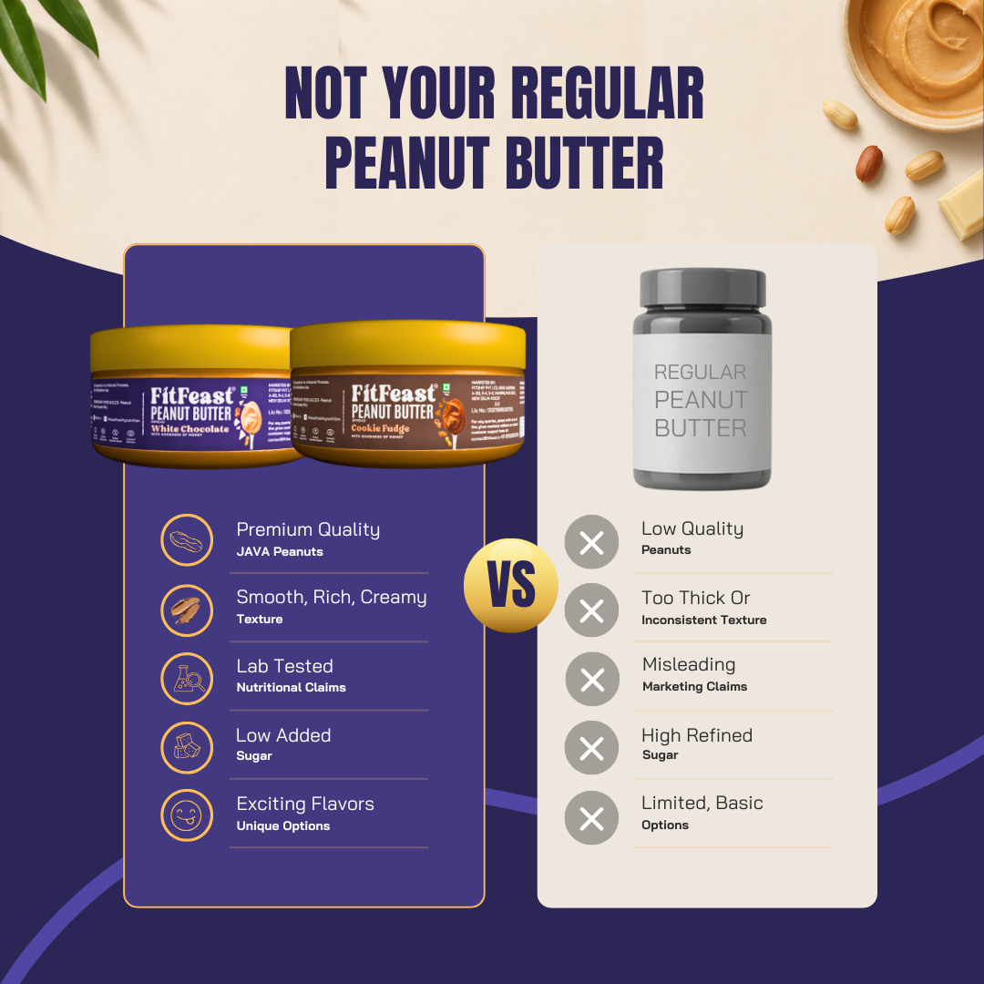 White Chocolate & Cookie Fudge Peanut Butter (140g Each)