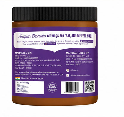Belgian Chocolate Peanut Butter 380g | As Seen on Shark Tank