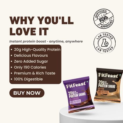 Assorted Protein Sachet Pack – Chocolate & Coffee Flavour | Buy 1 Get 1
