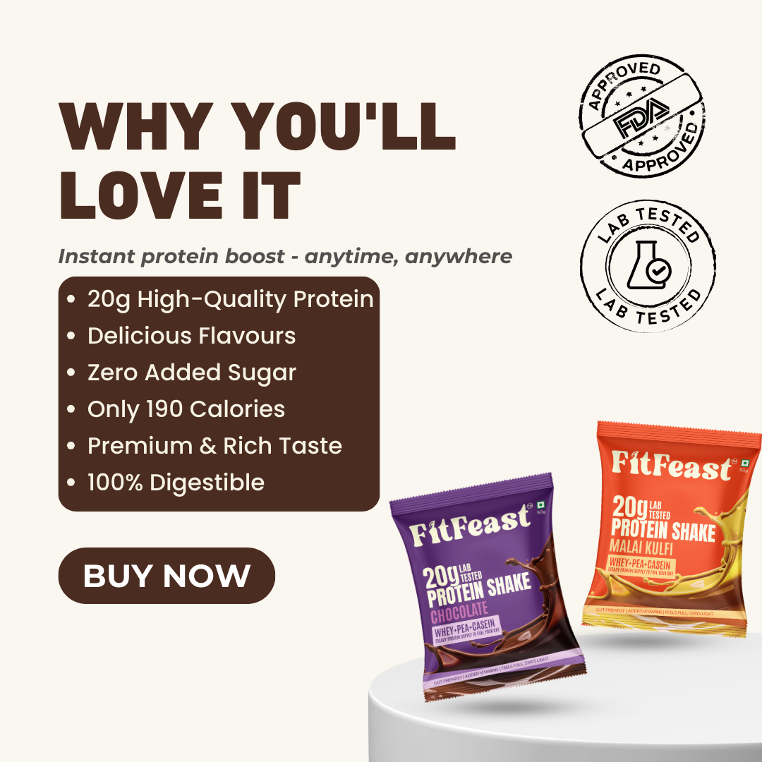 Assorted Protein Sachet Pack – Chocolate & Malai Kulfi | As Seen on Shark Tank